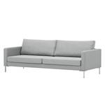 Sofa Portobello (3-Sitzer) Webstoff Stoff Selva: Silbergrau - Eckig