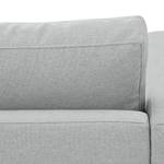 Sofa Portobello (3-Sitzer) Webstoff Stoff Selva: Silbergrau - Eckig