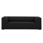 Sofa Seed (3-Sitzer) Echtleder Echtleder Gad: Schwarz