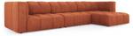 modulares Ecksofa SERENA 5 Sitzplätze Orange