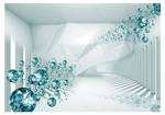 (Turquoise) Fototapete Corridor Diamond