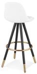 Tabouret De Bar CLARISSE Blanc - Bois massif - 41 x 97 x 41 cm