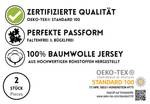 2er Set Kissenbezüge | Jersey | 80x80cm Weiß - Textil - 80 x 1 x 80 cm