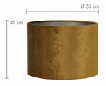 Lampenschirm Squarestone Gold - Textil - 55 x 41 x 55 cm