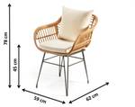 Gartenstuhl RETROCUSHCHAIR Braun - Metall - 62 x 45 x 59 cm