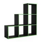 Étagère descalier  37180 Noir - Vert - 105 x 107 cm