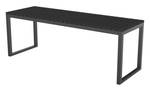 Banc de jardin Iris Noir - En partie en bois massif - 120 x 42 x 40 cm