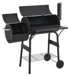 Smoker-Grill Arielli Schwarz - Metall - 110 x 115 x 64 cm