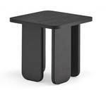 Table d'appoint carrée en bois noir Noir