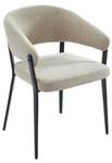 Chaise AVRELA Lot de 2 Beige - Textile - 55 x 77 x 56 cm