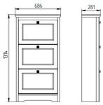 Garderoben-Set TIWOLI 3-teilig Braun - Weiß - Holzwerkstoff - 138 x 208 x 40 cm