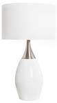 Lampe à poser YIRMA Blanc - Métal - Textile - 30 x 60 x 30 cm