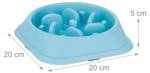 Lot de 3 gamelles anti-glouton 500 ml Bleu clair