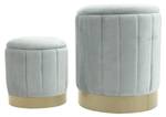 Pouf Avelos (2er-Set) Grau