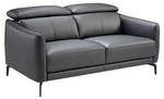 Sitzer-Sofa schwarzem aus Rindsleder
