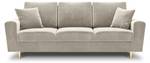 Schalfsofa mit Box MOGHAN 3 Sitzplätze Beige