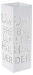 Schirmständer C78 Schrift Weiß - Metall - 18 x 55 x 18 cm