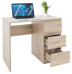 Schreibtisch drei Schubladen 90x76x50 cm Braun - Holzwerkstoff - 50 x 76 x 90 cm