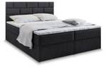 Boxspringbett ARINOS Schwarz - Breite: 140 cm