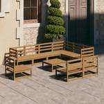 Salon de jardin (lot de 10) 3009834-1 Marron - Bois massif - Bois/Imitation - 70 x 30 x 70 cm