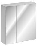 Armoires de toilette LEONARDO MC60 2D Blanc - Bois manufacturé - Matière plastique - 60 x 65 x 17 cm