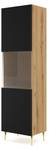 Vitrine RAVENNA B SC60 1D Beige - Noir - Doré