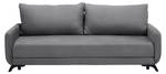 Schlafsofa OLIVER Grau - Massivholz - Textil - 220 x 74 x 93 cm