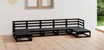 Salon de jardin (lot de 7) 3009736-1 Noir - Bois massif - Bois/Imitation - 70 x 30 x 70 cm