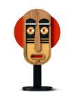 Holz Skulptur Chili Doll #1 Braun - Rot - Holzwerkstoff - Kunststoff - 16 x 27 x 1 cm