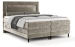 Boxspringbett Madame Beige - Breite: 200 cm