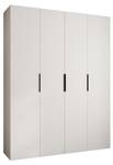 Armoire à portes battantes Como 4 Noir - Blanc - 190 x 40 cm