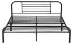 Metallbett Atammik Schwarz - Metall - 185 x 85 x 208 cm