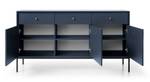 Kommode MONO 153x39x83 Schwarz - Blau