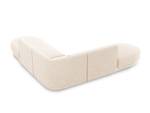 Ecksofa MILEY 5 Sitzplätze Hochglanz Beige