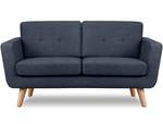 TAGIO II Sofa 2 Personen Beige - Braun - Marineblau