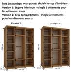 SCHWEBETÜRENSCHRANK DAVOS 9 Schwarz - Breite: 170 cm