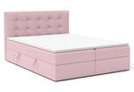 Boxspringbett Doppelbett Tissa Topper Rosé - Breite: 160 cm