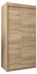 ARMOIRE À PORTES COULISSANTES TOKYO Imitation chêne de Sonoma - Largeur : 100 cm