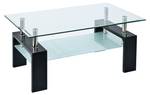 Table basse Danit Noir - Verre - 100 x 45 x 60 cm