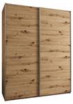 Armoire Lux 1 Imitation chêne - Argenté - Largeur : 190 cm