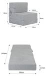 Sofa Klappbett 1Pl. Schaum 70x190 Grau - Textil - 69 x 68 x 67 cm