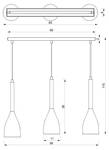 Lustre suspension MUZA 11 x 110 x 56 cm