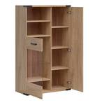 Vitrinenschrank Lara Beige - Holzwerkstoff - 90 x 151 x 40 cm