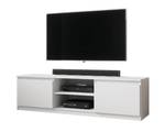 FURNIX meuble tv/banc tv Arenal sans LED Blanc