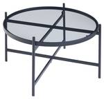 Couchtischset Lier 2-tlg. Schwarz - Glas - Metall - 61 x 40 x 61 cm