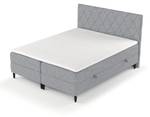 Boxspringbett Gwen mit Topper Grau - Breite: 200 cm