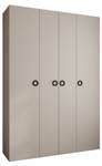 Armoire à portes battantes Como 1 Beige - Noir - 170 x 50 cm