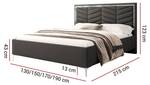 Polsterbett AURORA II 120x200 OperaPearl Pinie Beige Dekor - Breite: 120 cm