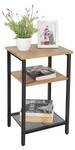 Beistelltisch Hamburg 2er-Set Schwarz - Holzwerkstoff - 29 x 58 x 34 cm