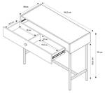 Schminktisch DIVENOS Schwarz - Holzwerkstoff - 94 x 79 x 39 cm